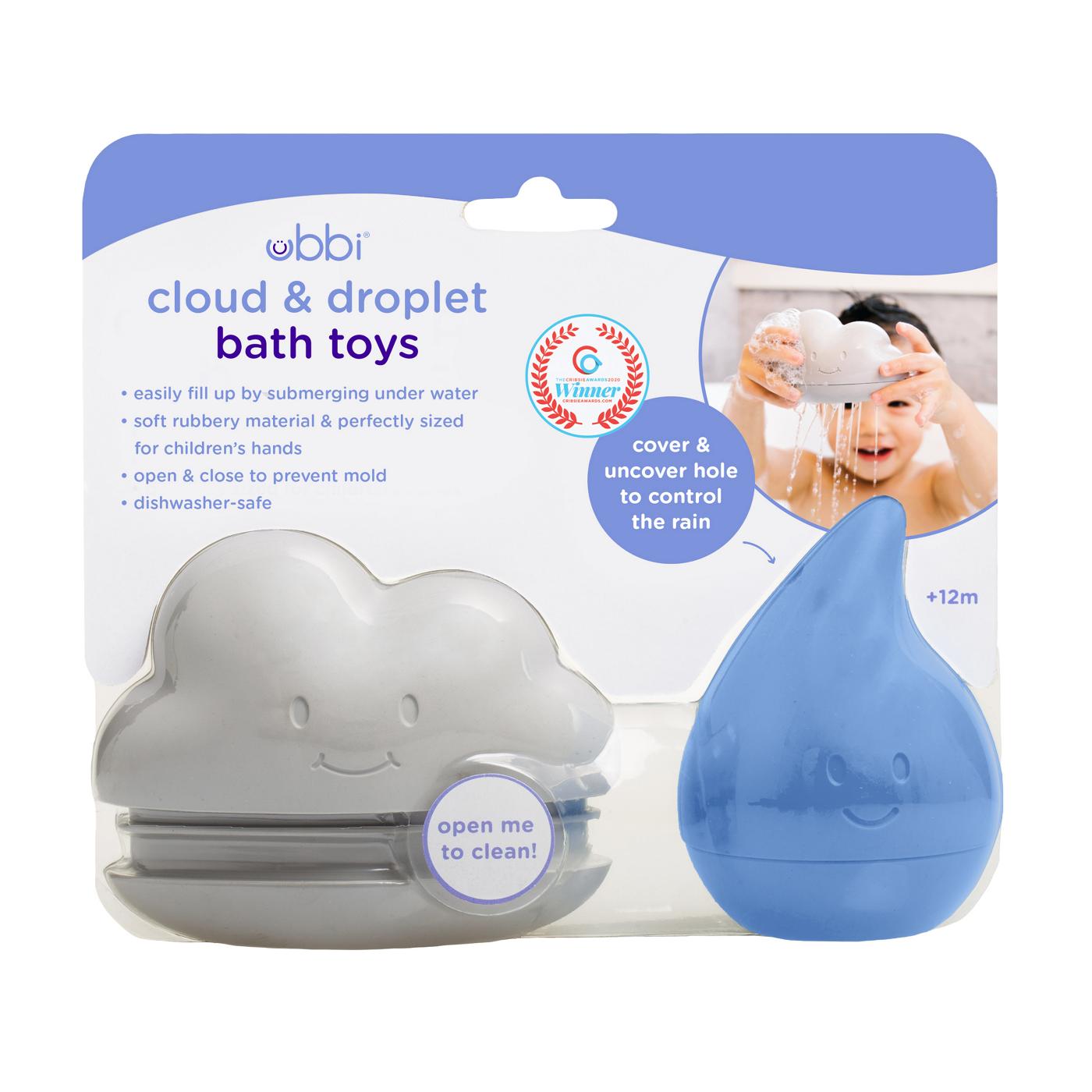Ubbi Cloud & Droplet Bath Toys; image 1 of 4