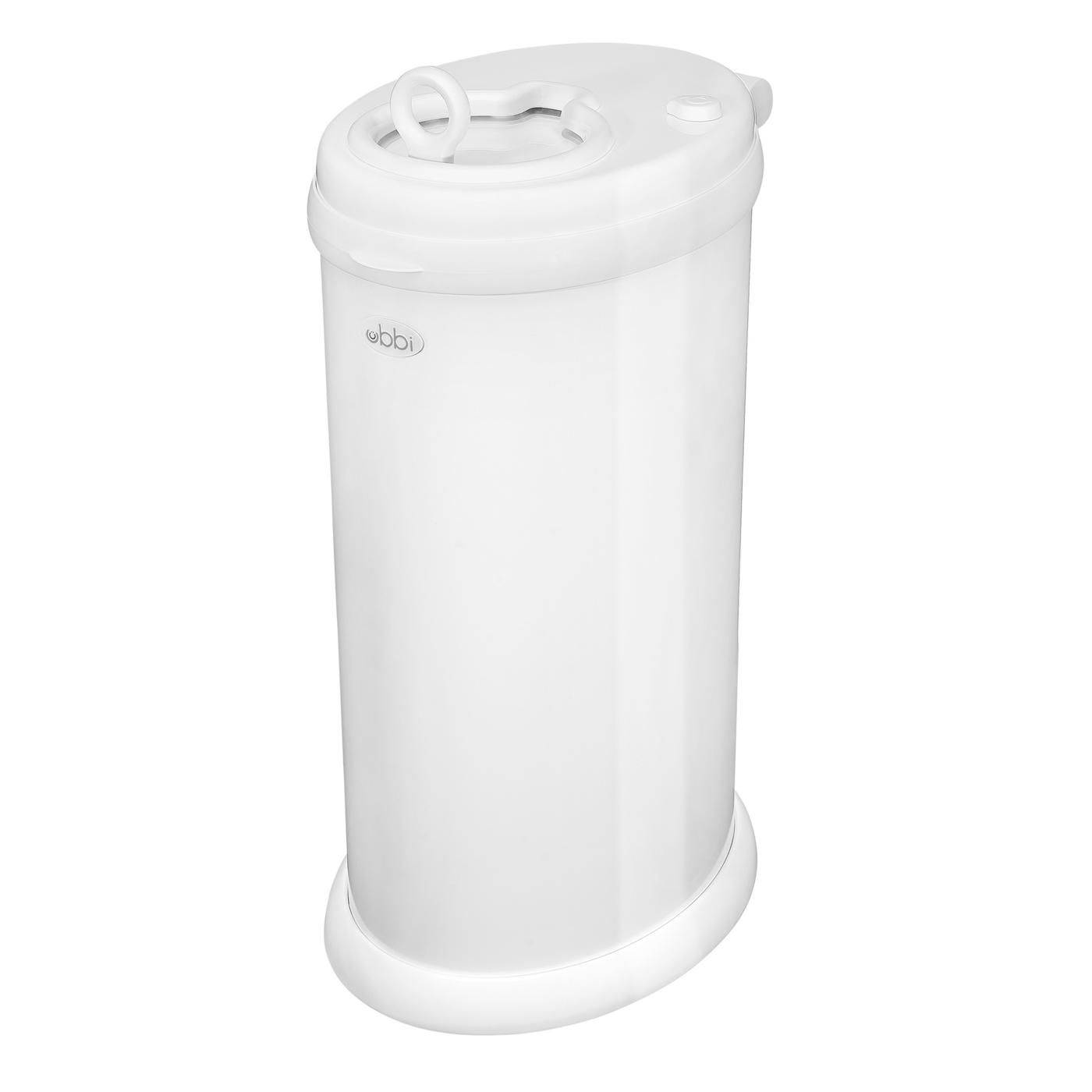 Ubbi Stainless Steel Diaper Pail - White; image 8 of 9