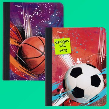 Mead Composition Book Wide Ruled - Sports