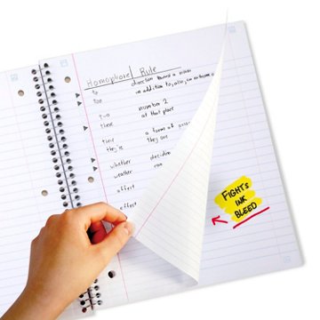 Five Star 5 Subject Wide Ruled Notebook Black