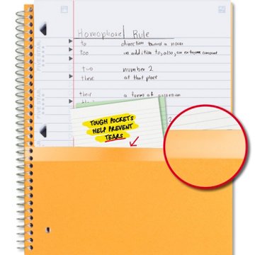 Five Star 5 Subject Wide Ruled Notebook Black
