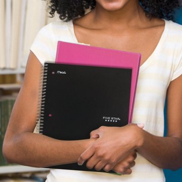 Five Star 5 Subject Wide Ruled Notebook Black