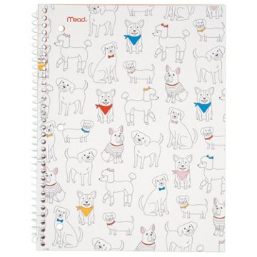 Mead 1 Subject Notebook Wide Ruled - Pets