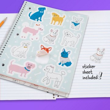 Mead 1 Subject Notebook Wide Ruled - Pets