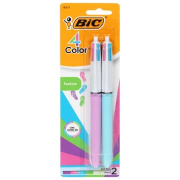BIC Four Color Fashion Pastel Medium Point - Assorted Ink