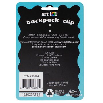 Art 101 Retro Game Backpack Clip, 4'' x 5.75''