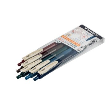 Zebra Sarasa Clip Retractable Pens - Vintage Dark Colors