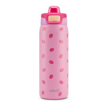 Ello Pop & Fill Kids Water Bottle - Strawberries