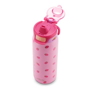 Ello Pop & Fill Kids Water Bottle - Strawberries