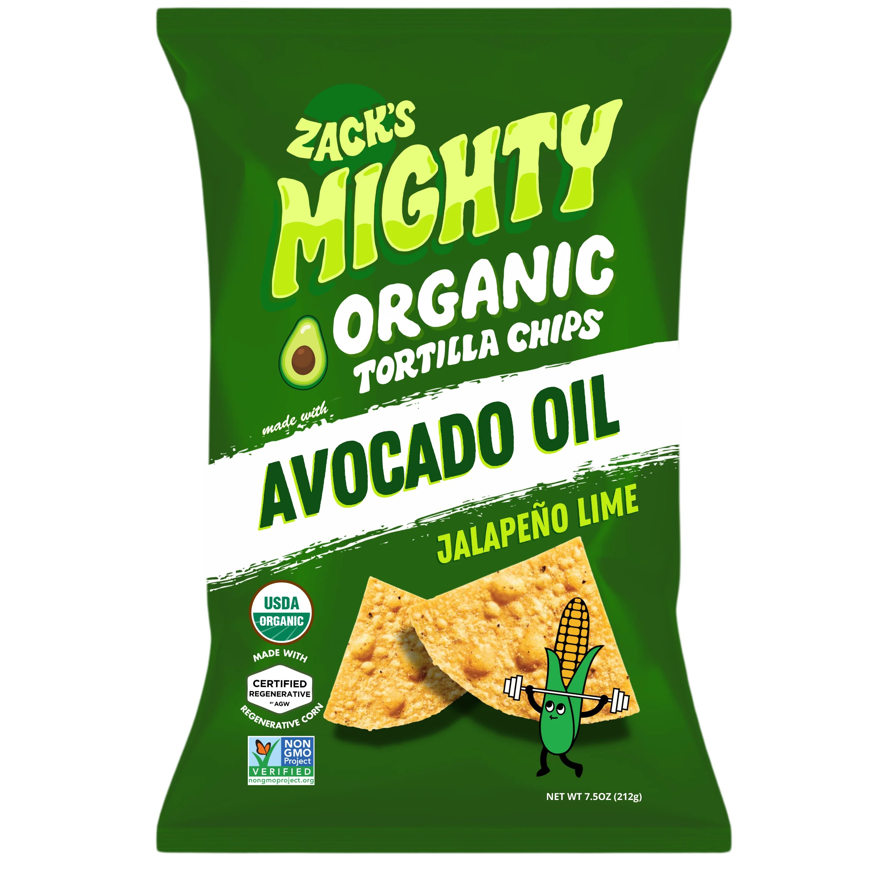 Zack's Mighty Chile Lime Rolled Tortilla Chips, 7 oz | Central