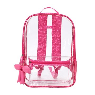 Packed Party Pink Piping Clear Backpack, 3 pc