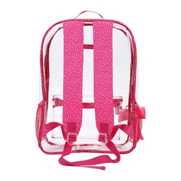 Packed Party Pink Piping Clear Backpack, 3 pc