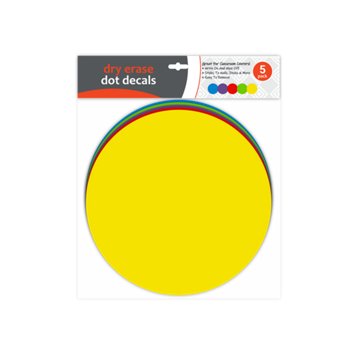 C-Line Dry Erase Dot Decals, 5 pk