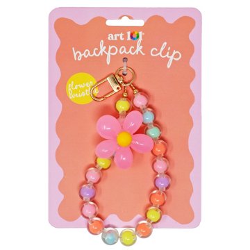 Art 101 Flower Wristlet Backpack Clip, 4'' x 5.75''