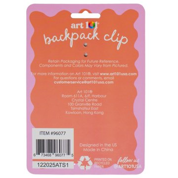 Art 101 Flower Wristlet Backpack Clip, 4'' x 5.75''