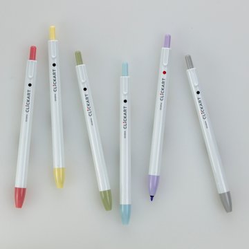 Zebra Clickart Retractable Felt Pen Brights - Pink & Purple