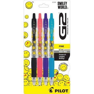 Pilot G2 Smiley World 0.7mm Fine Point- Assorted Inks