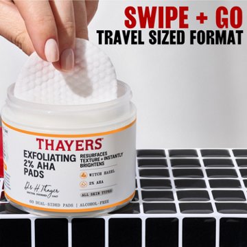Thayers Exfoliating 2% AHA Pads