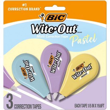 BIC White Out Mini Pastel Correction Tape