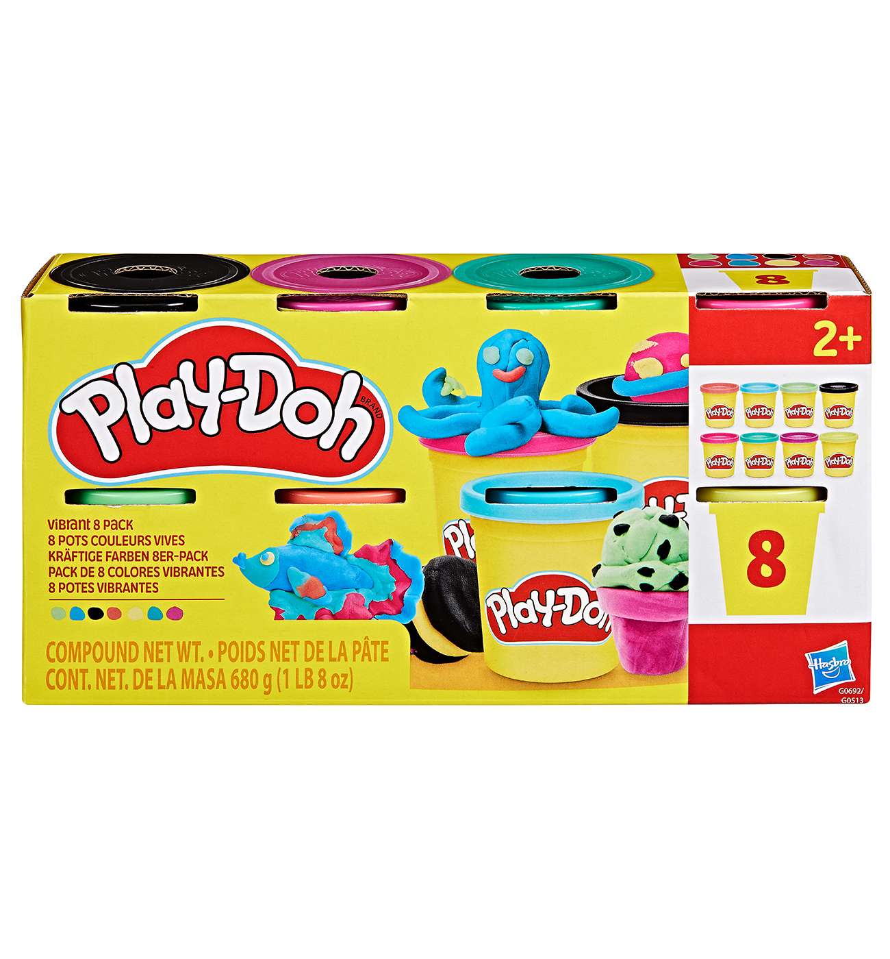 Play-Doh Vibrant 8 pk Modeling Compound; image 1 of 3