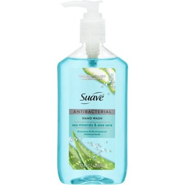 Suave Antibacterial Hand Wash - Sea Minerals & Aloe Vera, 12 oz