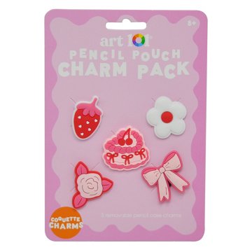 Art 101 Coquette Pencil Pouch Charm Pack, 4'' x 5.75''