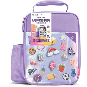 Fit + Fresh Baylee Charm Mauve Lunch Bag