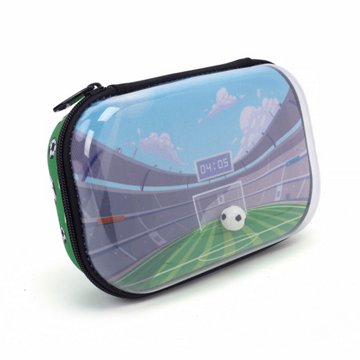 ZIPIT Clear Top Pencil Box - Soccer, 8.3'' x 5.3'' x 3''
