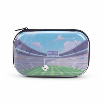 ZIPIT Clear Top Pencil Box - Soccer, 8.3'' x 5.3'' x 3''