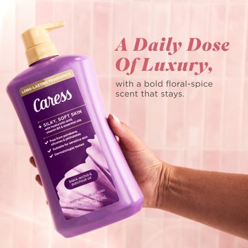 Caress Body Wash - Black Orchid & Patchouli Oil, 30 oz