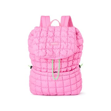 Packed Party Pink Puffy Rucksack, 17'' x 12''