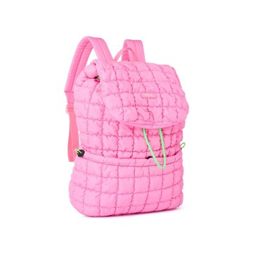 Packed Party Pink Puffy Rucksack, 17'' x 12''