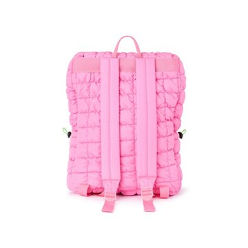 Packed Party Pink Puffy Rucksack, 17'' x 12''