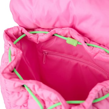 Packed Party Pink Puffy Rucksack, 17'' x 12''