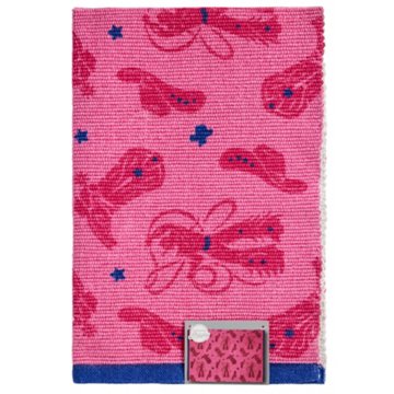 Destination Holiday Pink & Blue Cowgirl Print Scatter Rug, 2' x 3'