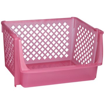 Destination Holiday Stackable Jelly Crate - Pink, 13.8" x 16.2" x 9.5"