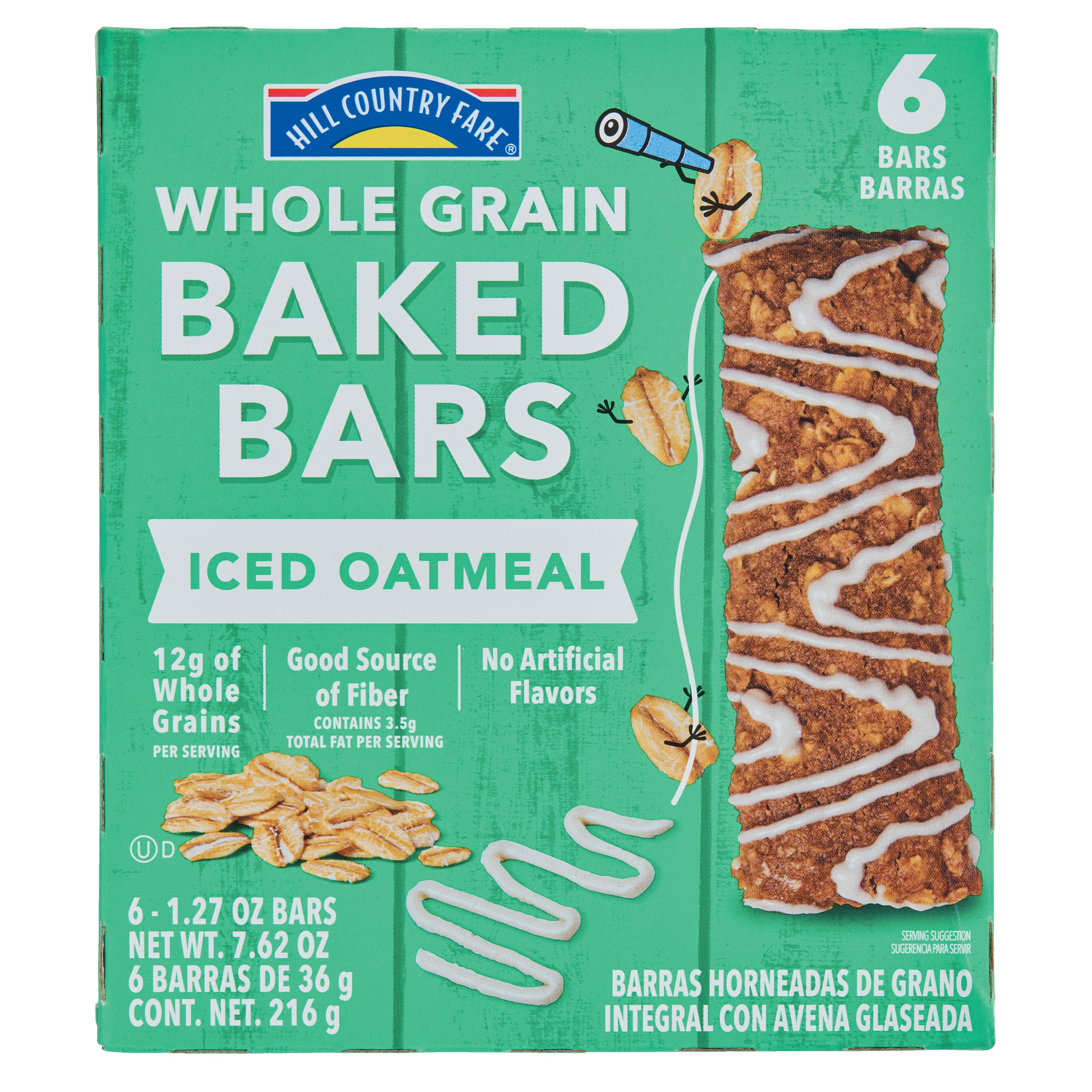 Hill Country Fare Whole Grain Baked Bars - Iced Oatmeal - Shop Granola ...