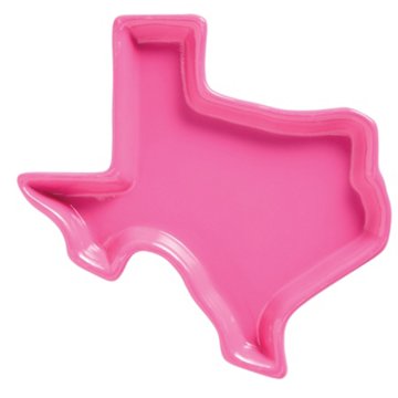 Destination Holiday Texas Shaped Trinket Tray - Pink, 6" x 6"