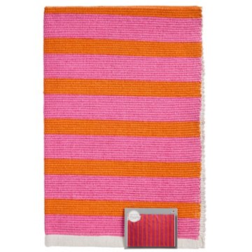 Destination Holiday Pink & Orange Striped Scatter Rug, 2' x 3'
