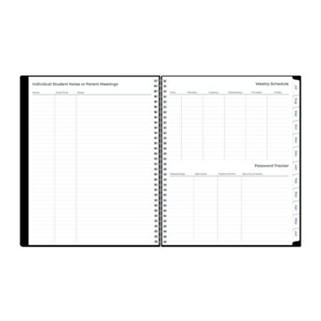 Blue Sky Teacher Lesson Planner - Black