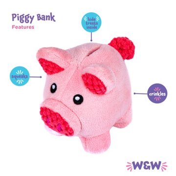 Woof & Whiskers Piggy Bank Dog Toy