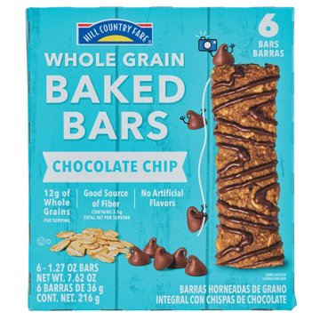 Hill Country Fare Whole Grain Baked Bars - Chocolate Chip