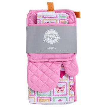 Destination Holiday Texas Patch Kitchen Linens Set, 6 pc