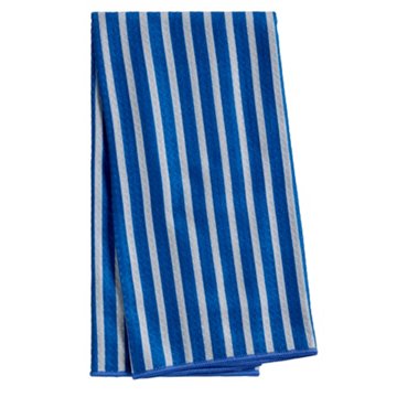 Destination Holiday Blue & Gray Striped Kitchen Towel, 16" x 26"