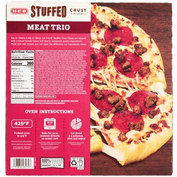 H-E-B Stuffed Crust Meat Trio Frozen Pizza