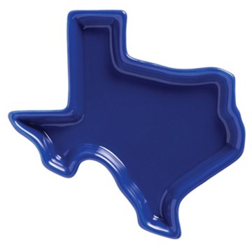 Destination Holiday Texas Shaped Trinket Tray - Blue, 6" x 6"