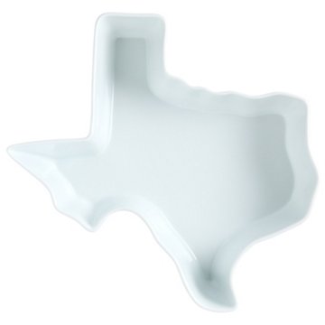our goods Texas Shaped White Porcelain Serving Platter, 13"