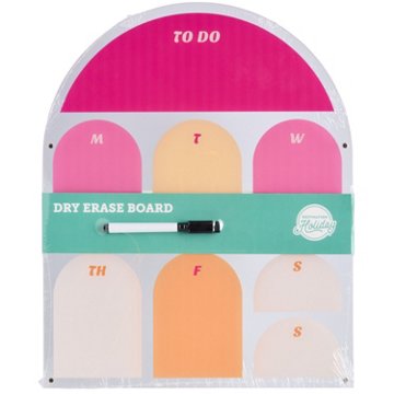 Destination Holiday Weekly Planner Dry Erase Board & Marker, 15" x 12"