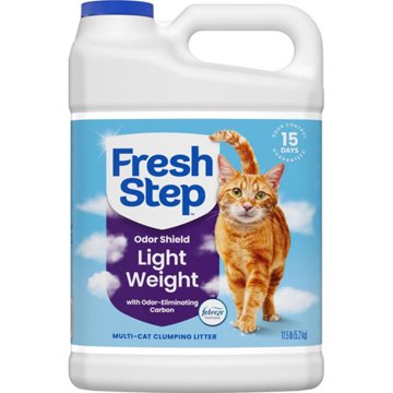 Fresh Step Odor Shield Light Weight Multi Cat Clumping Litter - Febreze