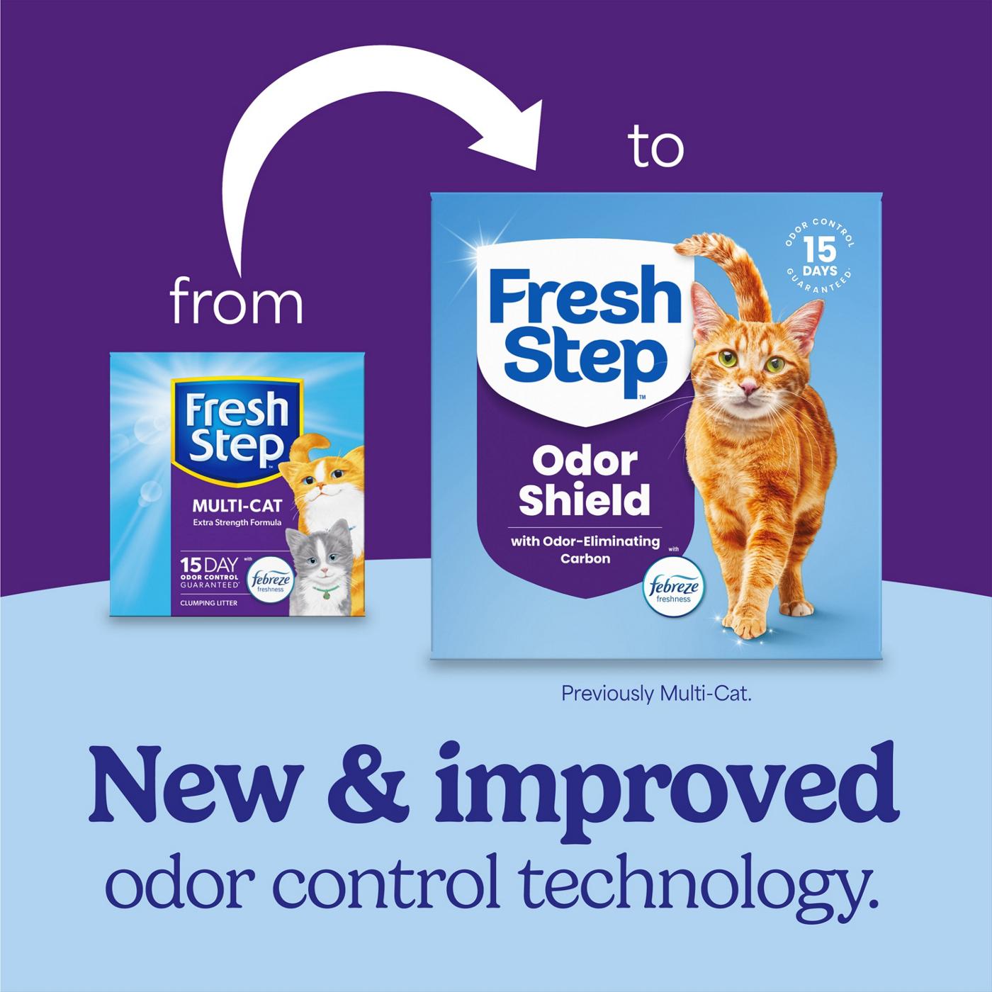 Fresh Step Odor Shield Multi-Cat Clumping Litter - Febreze Scent; image 2 of 11